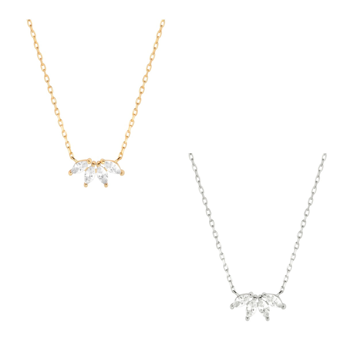 Colier Marquise cu Cristal din Argint 925