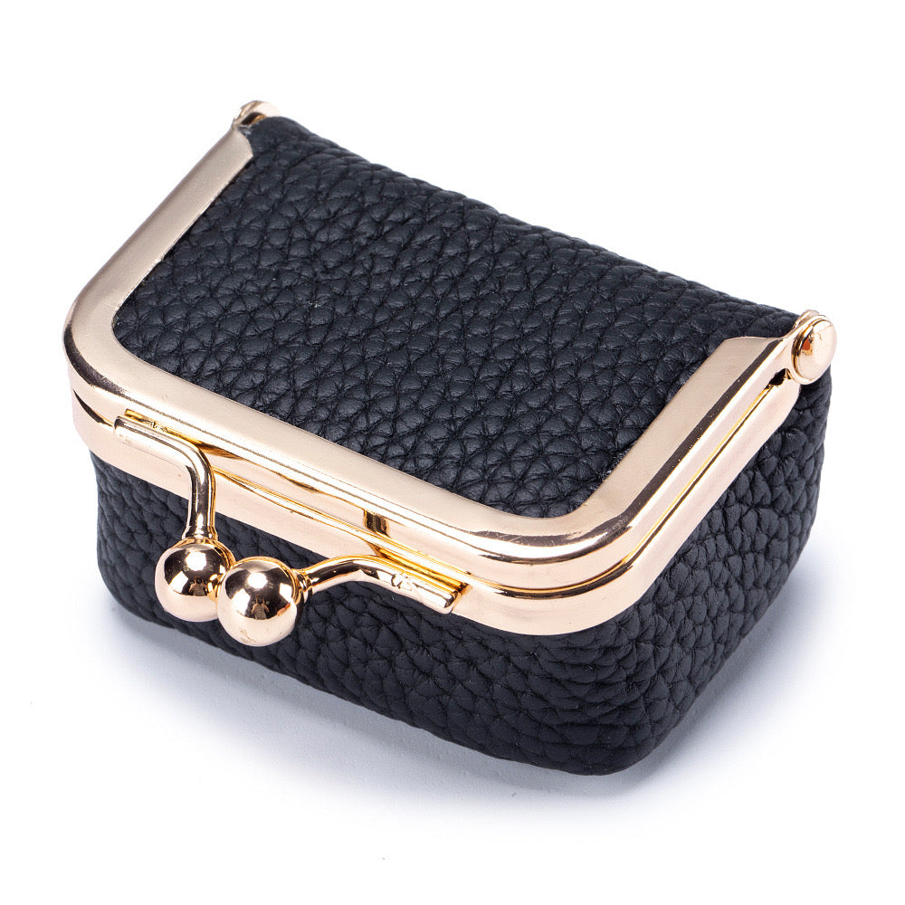Genuine Leather Mini Jewelry Box displayed on a white background