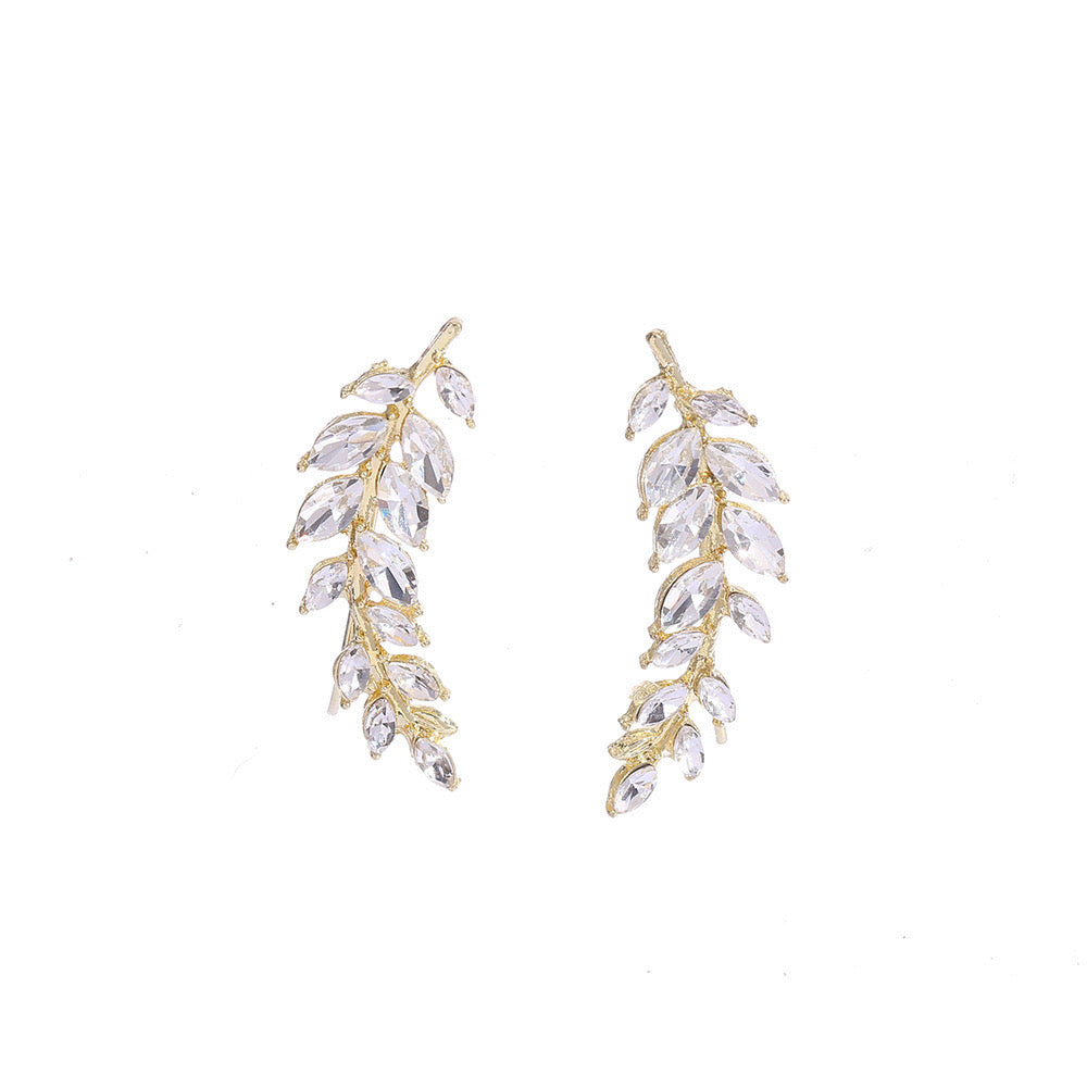 Wheat Ear Earrings with 14K gold-plated brass and 925 silver posts