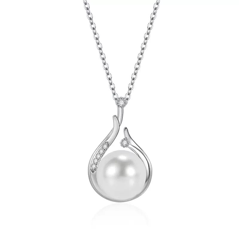 Close-up of Pearl Drop Necklace showcasing lustrous teardrop-shaped pearl pendant