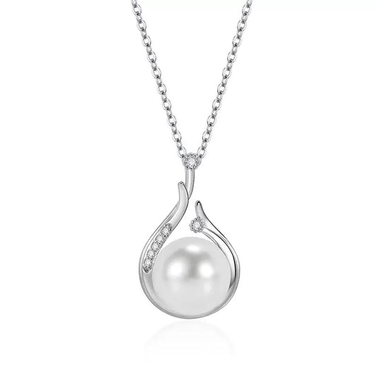 Close-up of Pearl Drop Necklace showcasing lustrous teardrop-shaped pearl pendant
