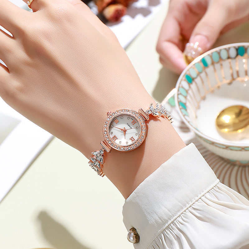 Close-up of Mermaid Pull Cord Quartz Watch highlighting alloy case and pull-cord strap