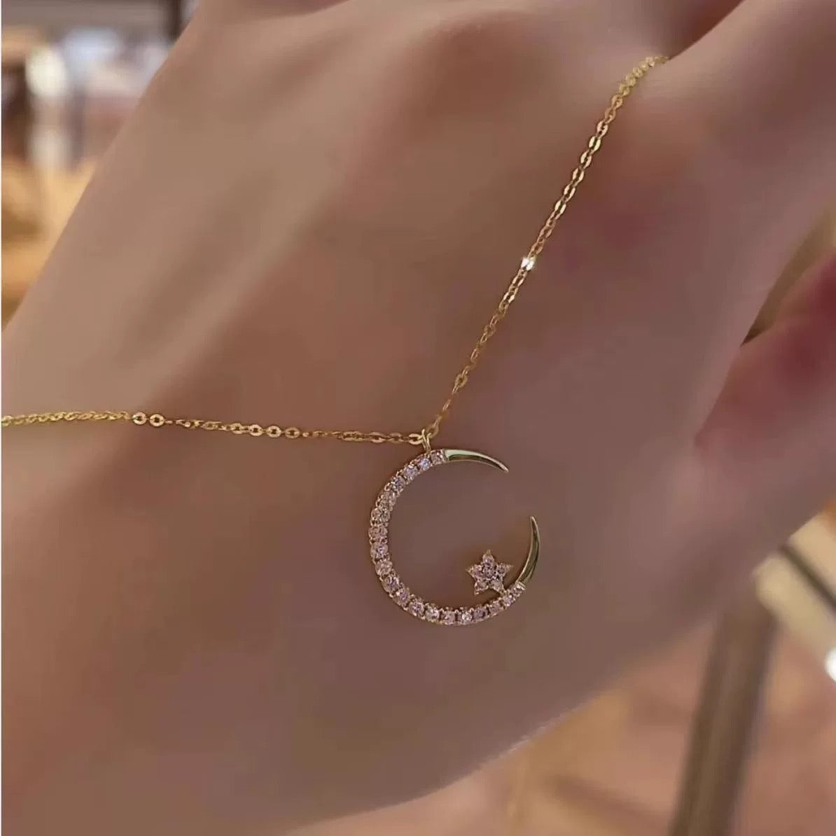 Star and Moon Necklace