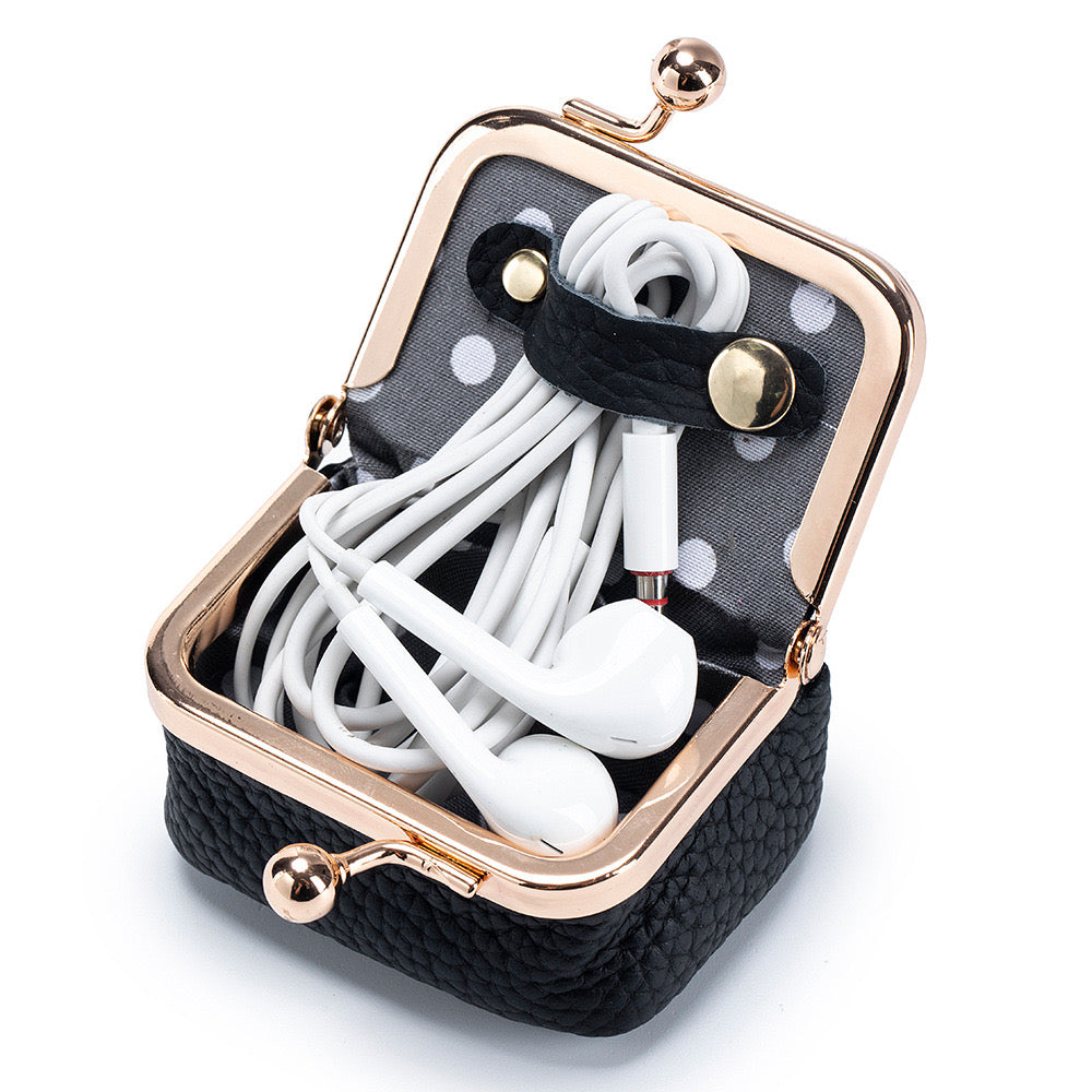 Portable Genuine Leather Mini Jewelry Box ideal for travel and daily use