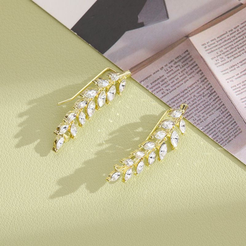 Nature-inspired wheat ear earrings for daily wear or special occasions