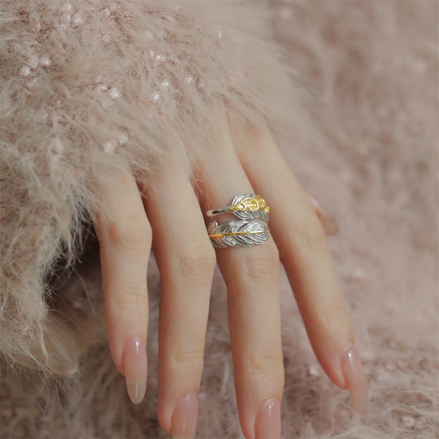 Model wearing Aqua Tail Ring