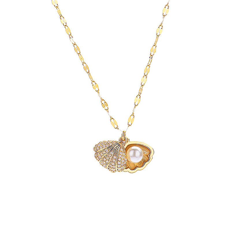 Pearl Shell Necklace displayed on a white background