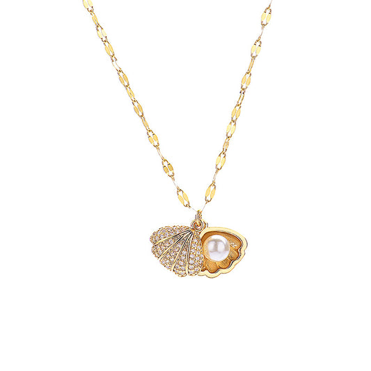 Pearl Shell Necklace displayed on a white background