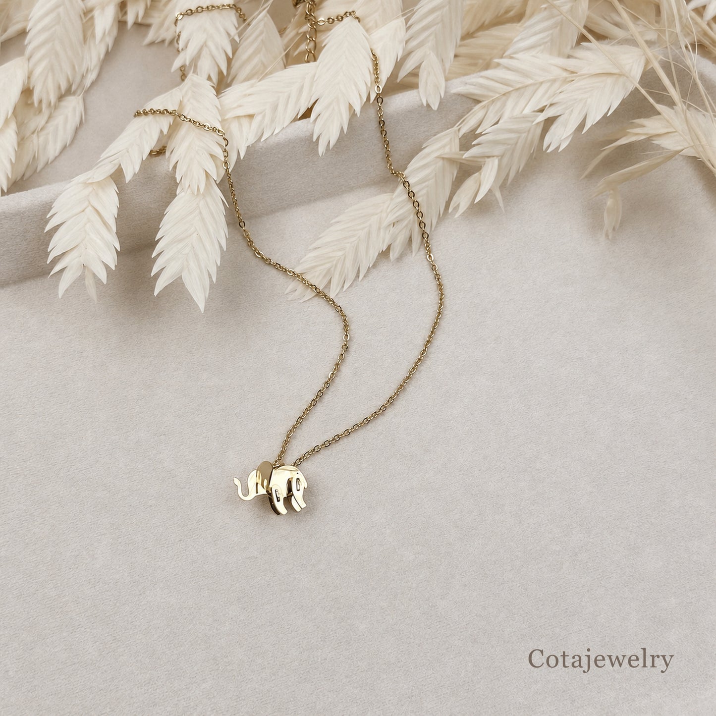 COTA Sculpted Elephant Pendant Necklace | COTA30161 - COTA30161_main.jpg