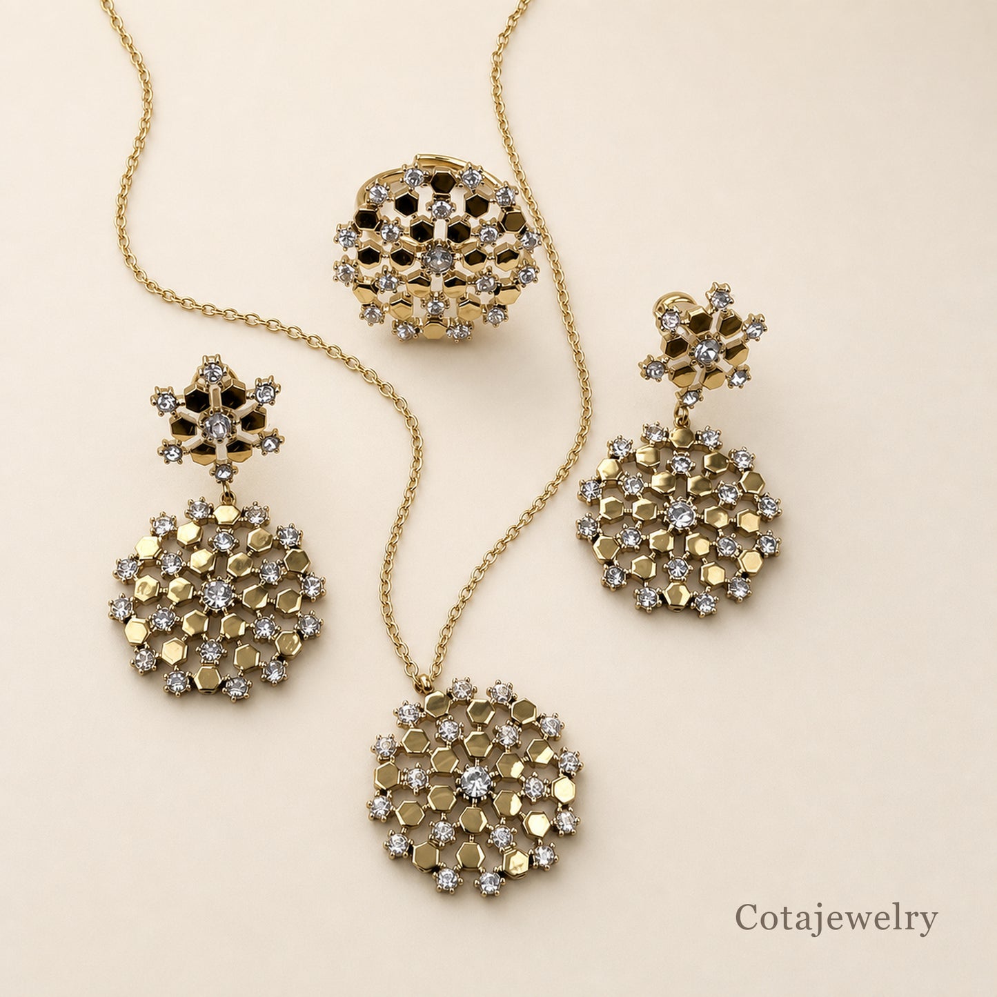 COTA Luxury Snowflake CZ Jewelry Set | COTA40113 COTA60115 COTA30114 - COTA40113_COTA60115_COTA30114_shared_main.jpg
