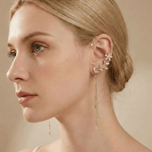 Snowflake Tassel Ear Cuffs