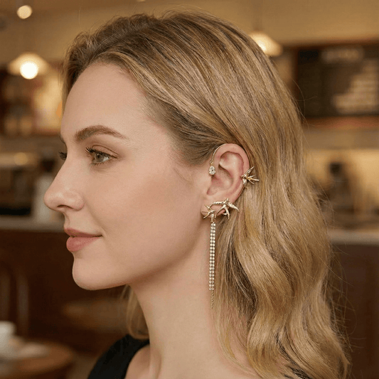 Star Swallow Ear Cuffs