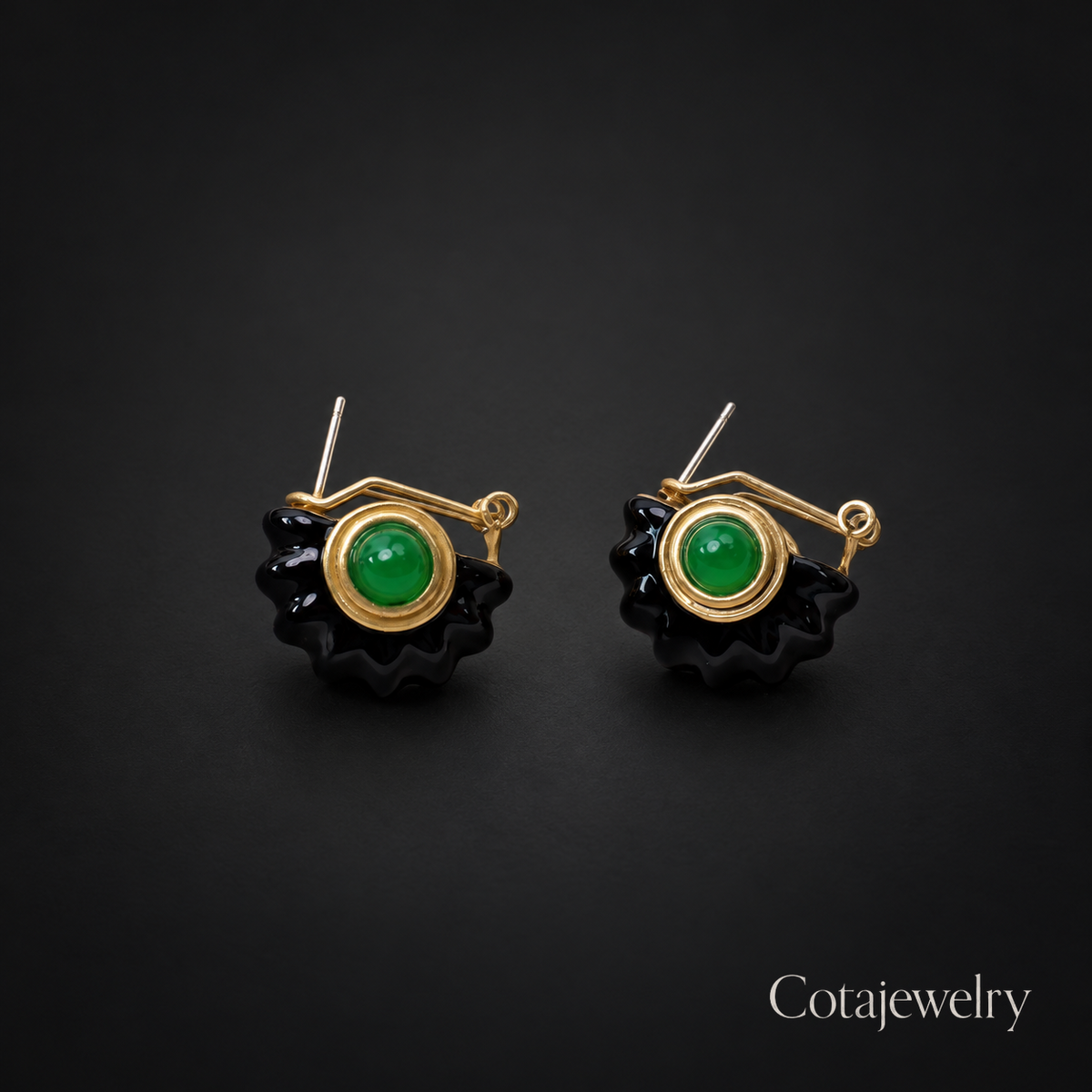 COTA Small Knot Stud Earrings in Gold Tone