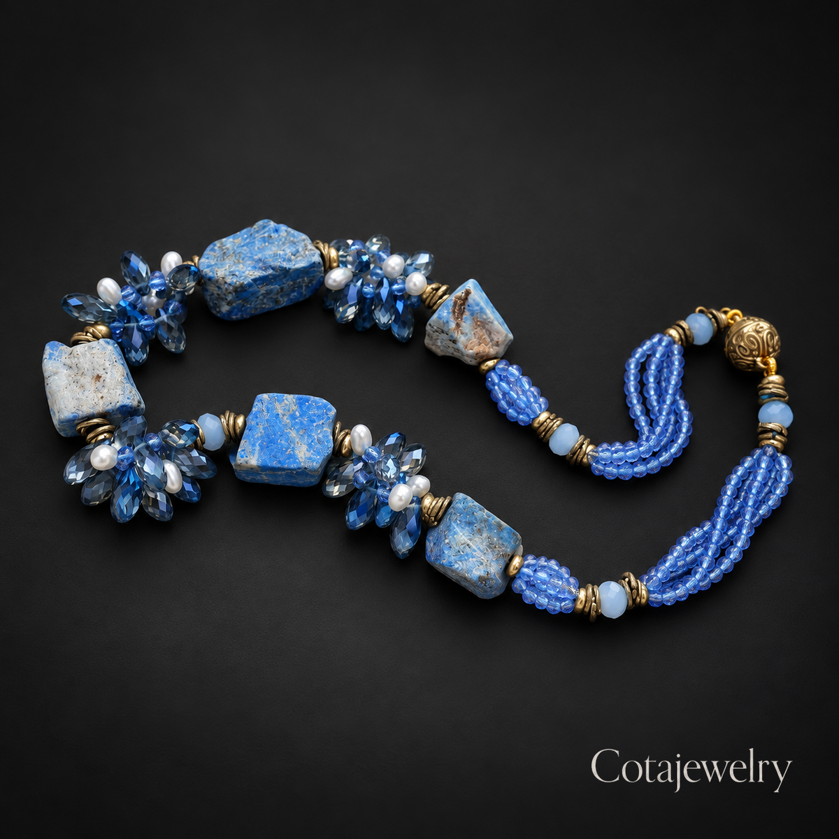 COTA Blue Stone Strand Necklace in Unspecified