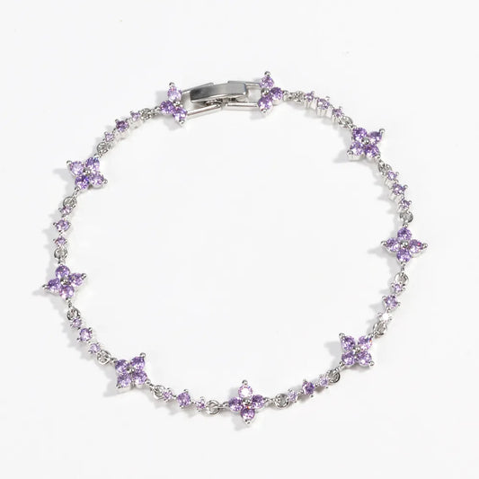 Purple Sakura Bracelet – Элегантные украшения с цветочным узором | CotaJewelry