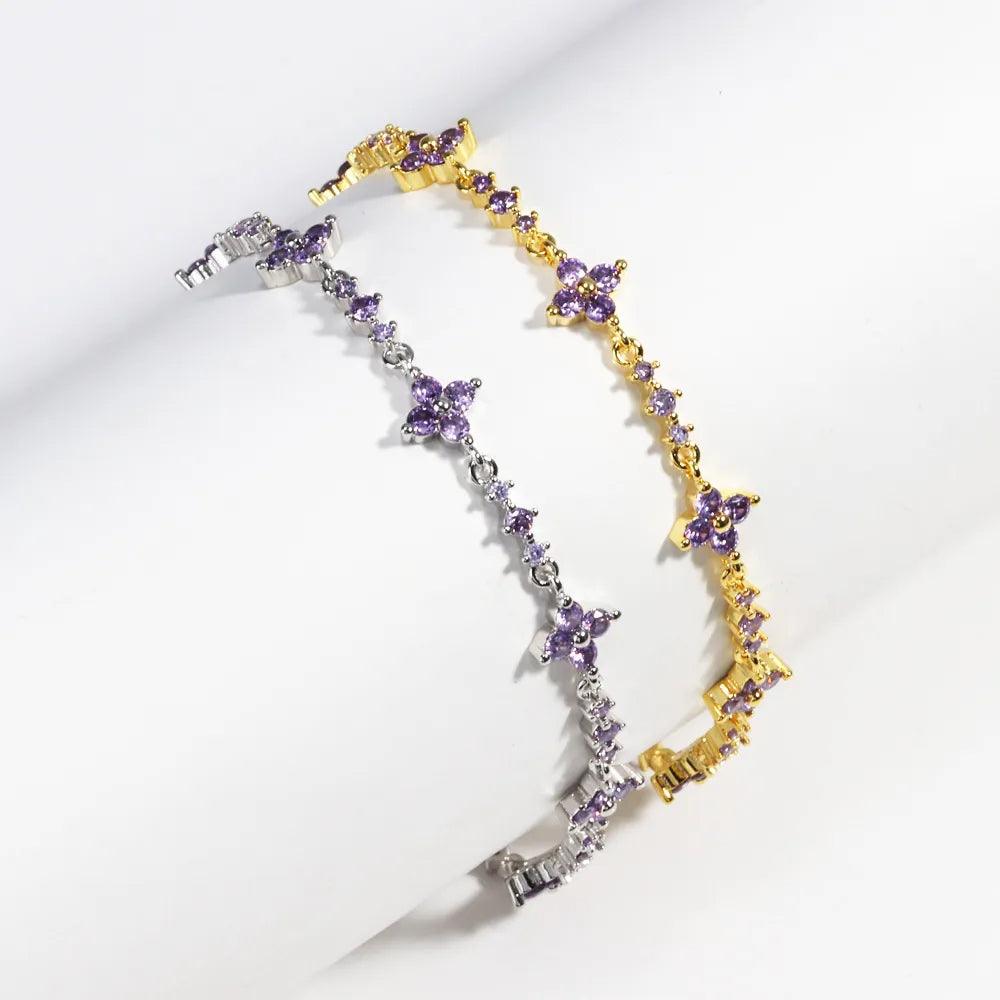 Purple Sakura ブレスレット – エレガントなフローラルジュエリー | CotaJewelry