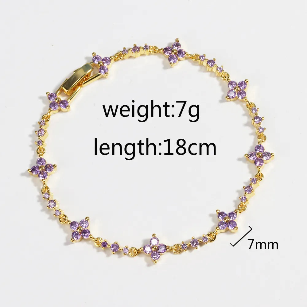 Purple Sakura ブレスレット – エレガントなフローラルジュエリー | CotaJewelry