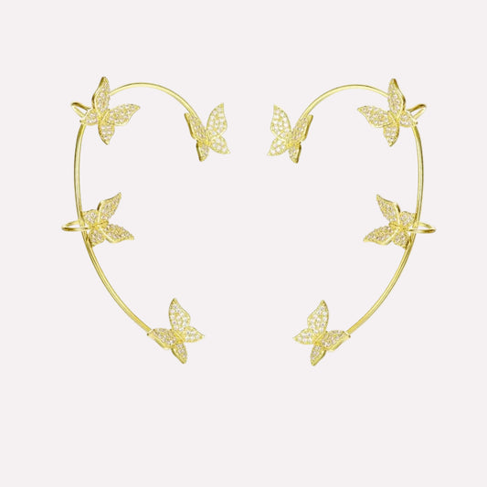 Butterfly Tassel Ear Cuffs