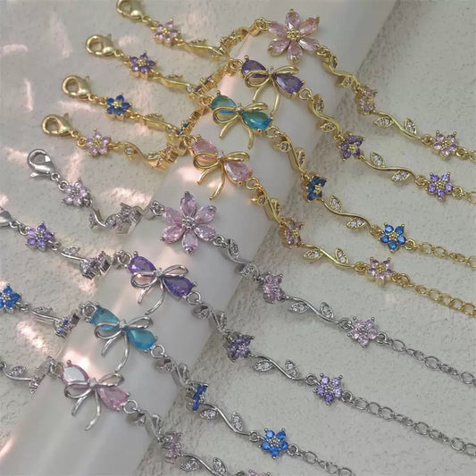 ✨ The Meaning Behind the Bow: Elegant Bow Zircon Bracelet for Women