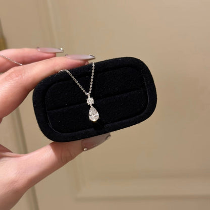 Set colier și cercei cu diamant Drop