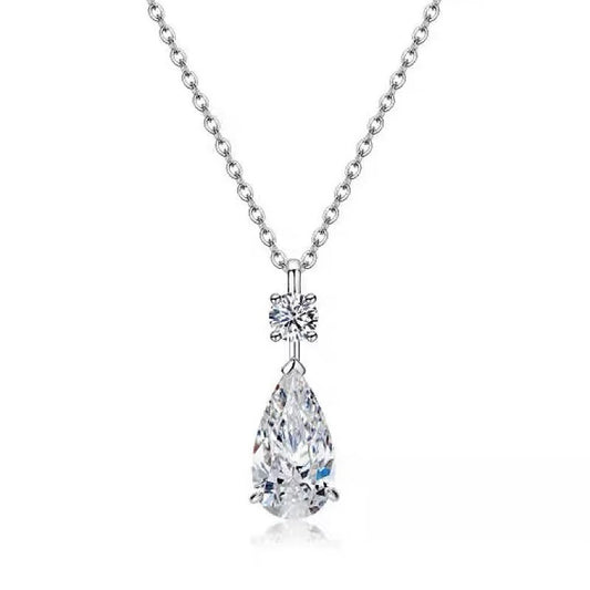 Drop Diamond Necklace & Earrings