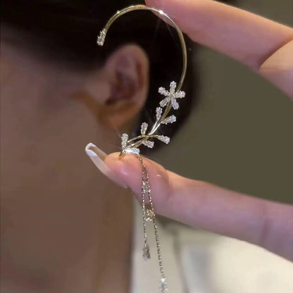 Snowflake Tassel Ear Cuffs