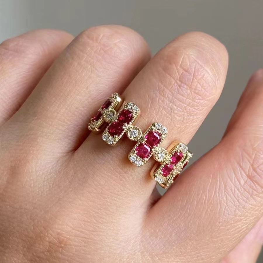 Ruby Blossom Ring