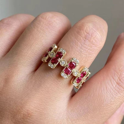 Ruby Blossom Ring