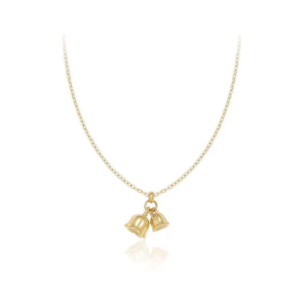 Lily of the Valley Flower Necklace S925 sterling silver plated