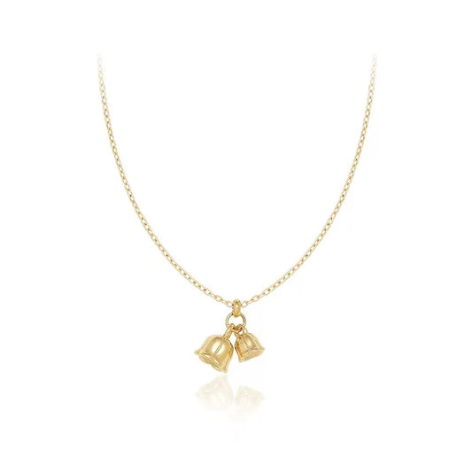 Lily of the Valley Flower Necklace S925 sterling silver plated