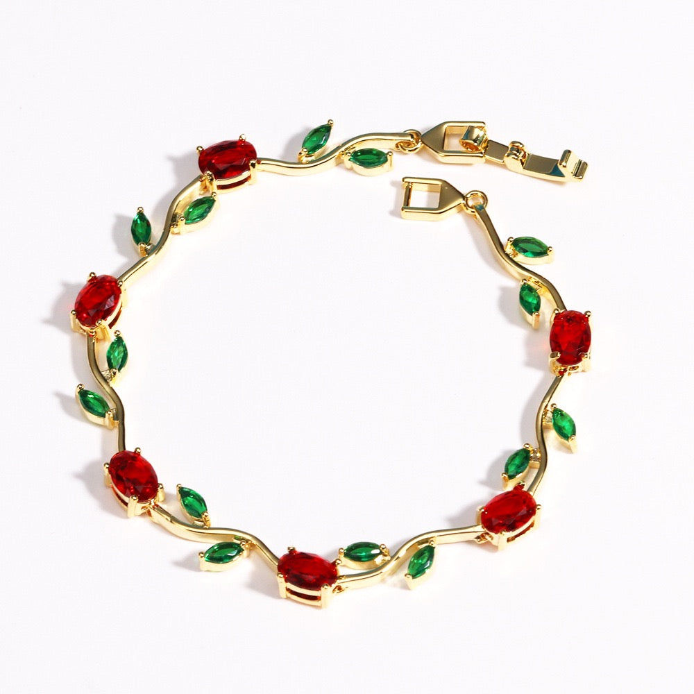 Dainty Rose Bracelet – Elegant Floral Charm Jewelry for Women | CotaJewelry