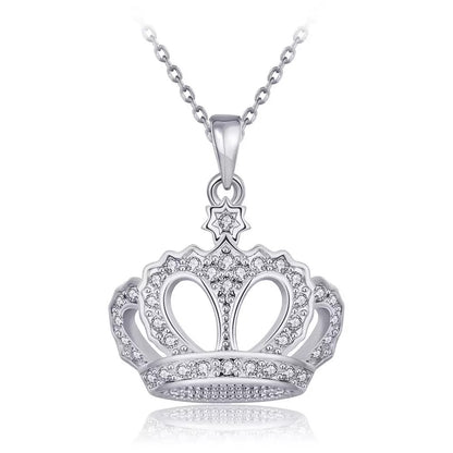18K Gold Plated Crown Pendant Necklace | CotaJewelry