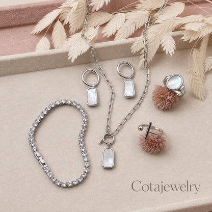 COTA Aurelia Set di gioielli da 5 pezzi in oro 18K e madreperla naturale