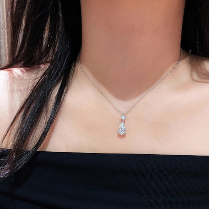 Set colier și cercei cu diamant Drop