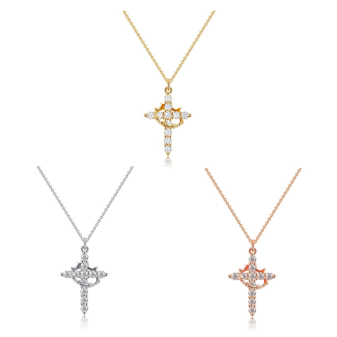 Crown Cross Necklace