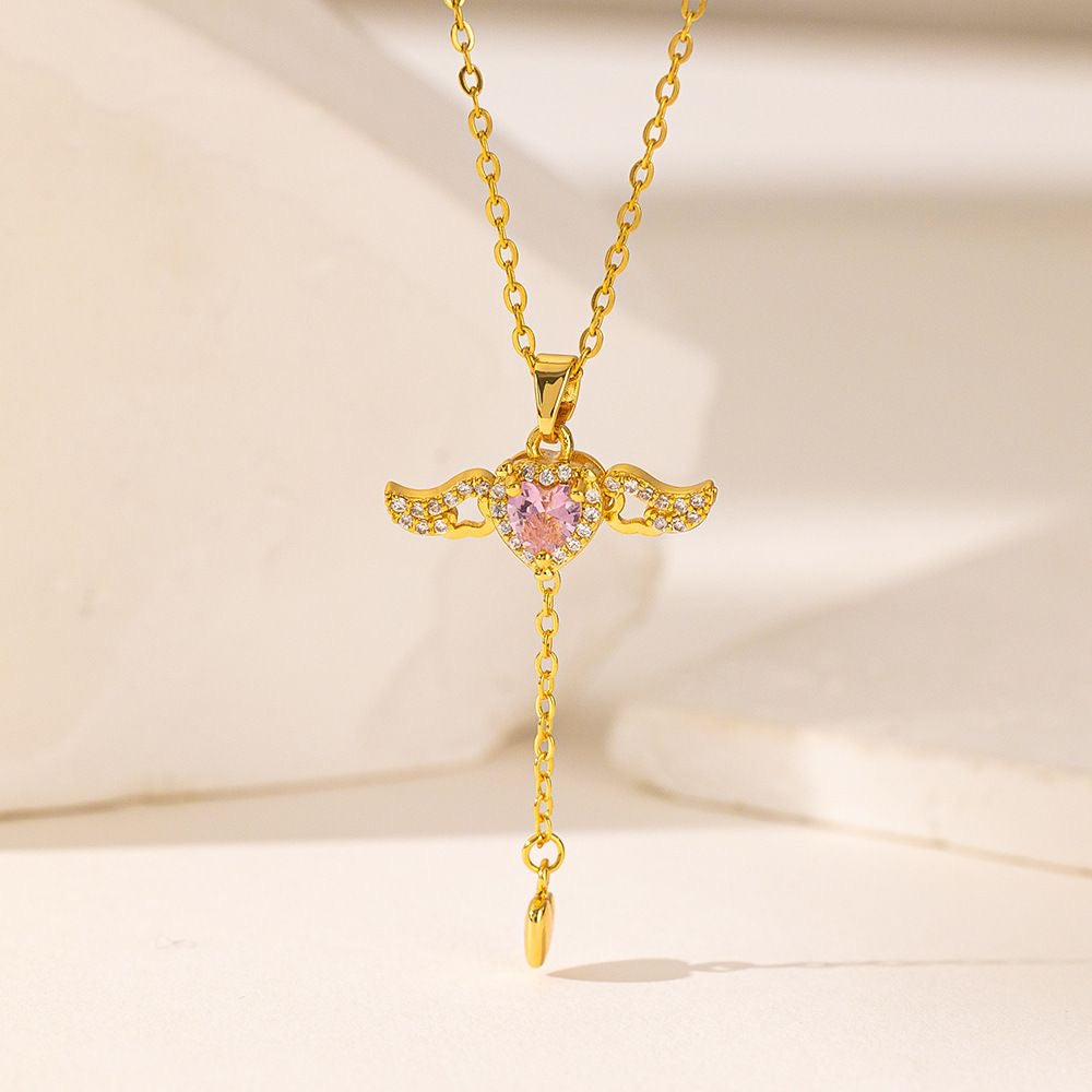 Angel Wing Necklace – Movable Pendant, Elegant Dainty Jewelry for Women | CotaJewelry