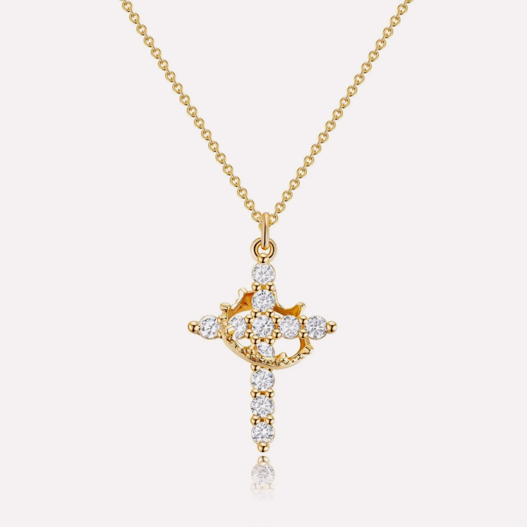 Crown Cross Necklace