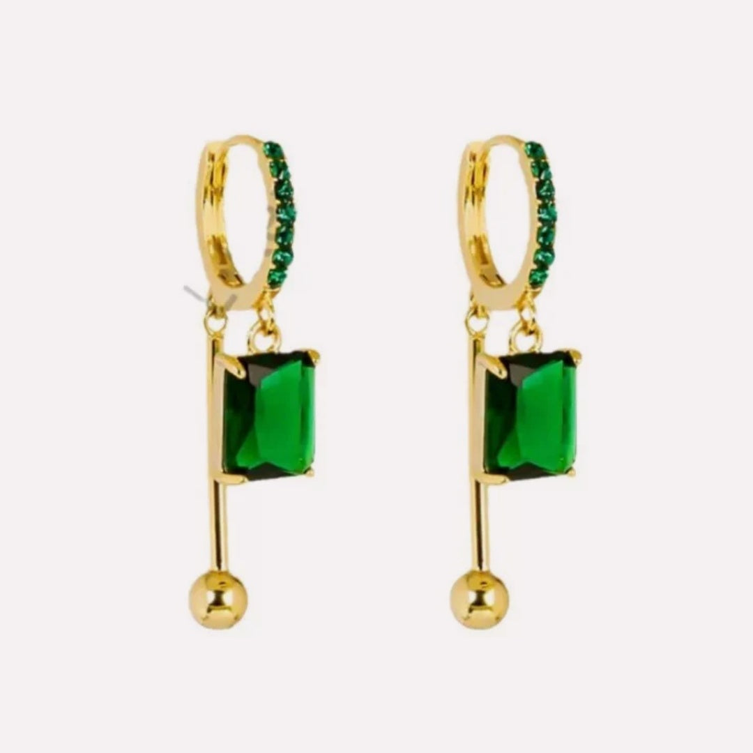 Close-up of Twilight Crystal Earrings showcasing shimmering crystals