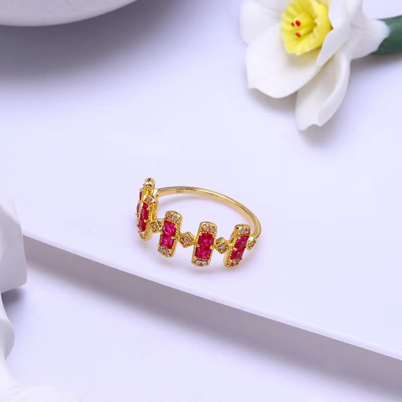 Ruby Blossom Ring