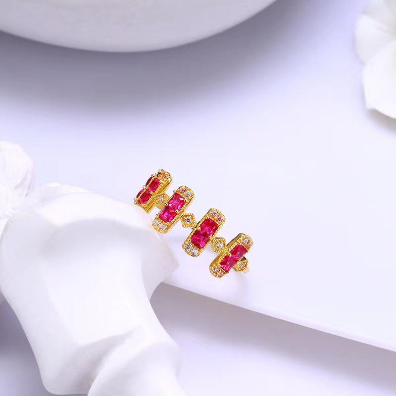 Ruby Blossom Ring