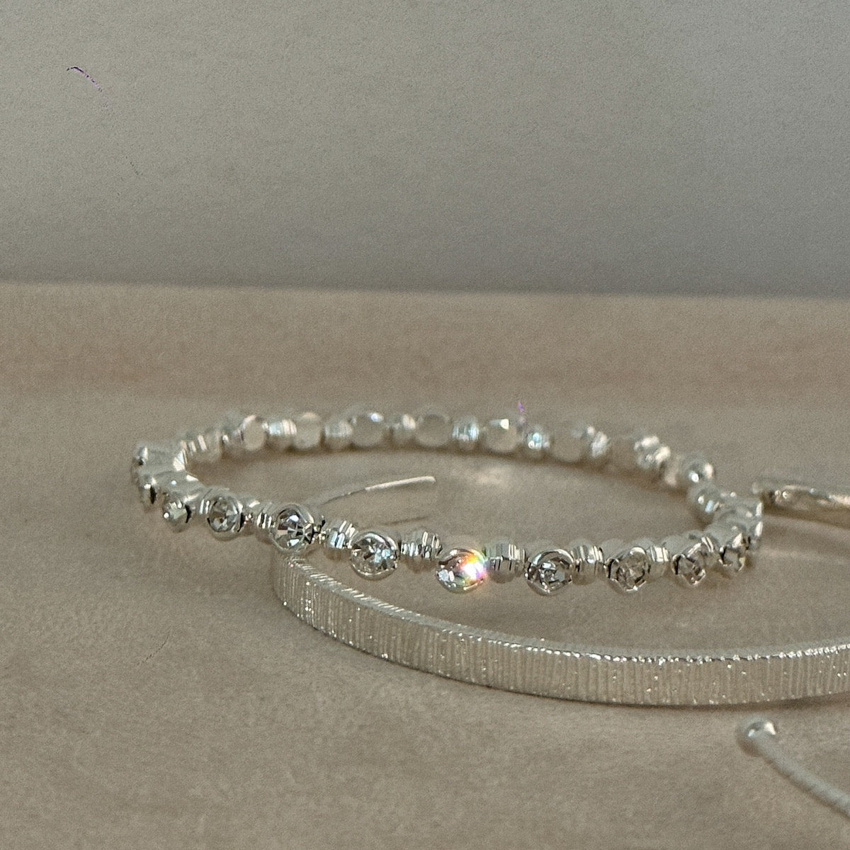 Zircon Vertical Beaded Bracelet Set