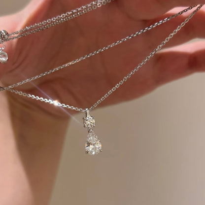 Set colier și cercei cu diamant Drop