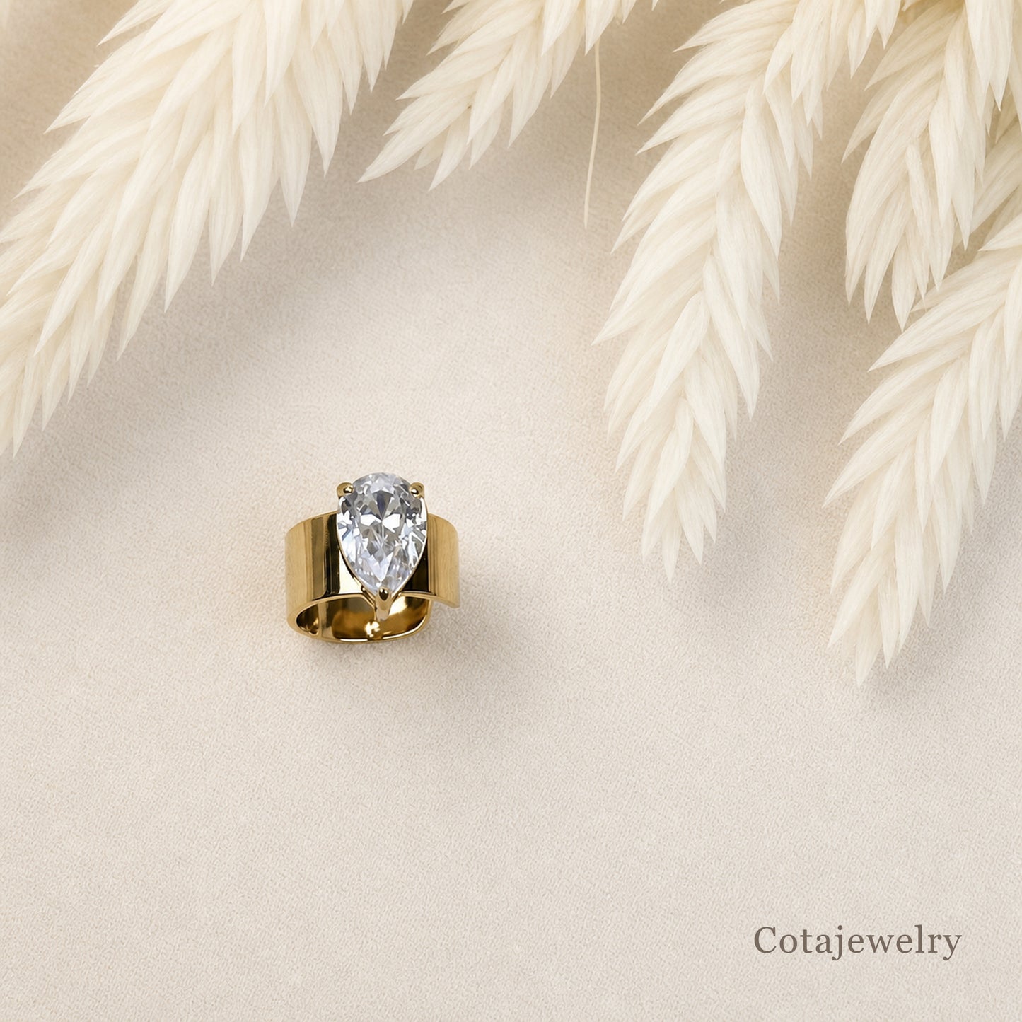 COTA Teardrop CZ Clip Earrings | COTA20155 - COTA20155_main.jpg