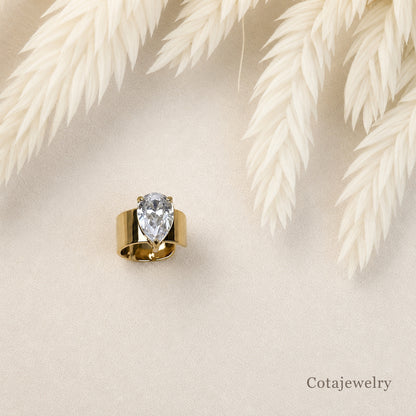 COTA Teardrop CZ Clip Earrings | COTA20155 - COTA20155_main.jpg