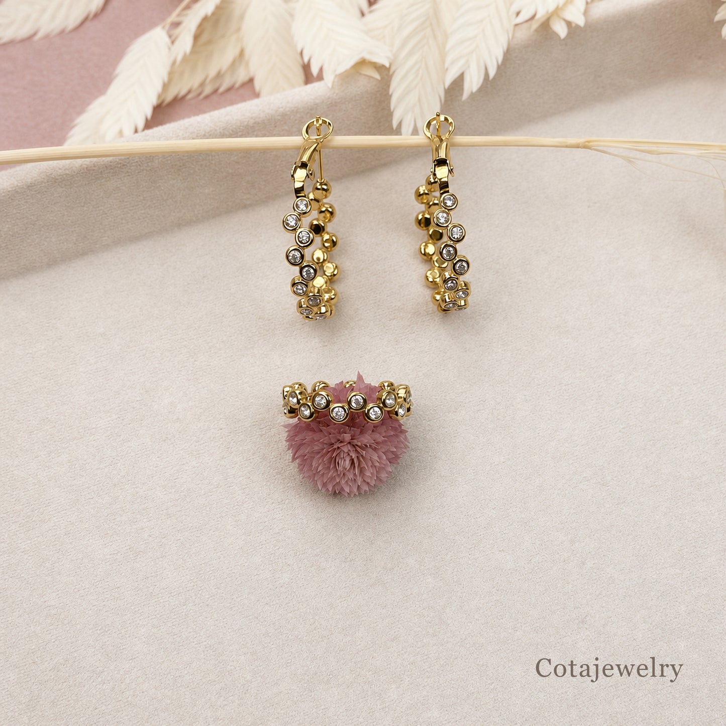 COTA Petite Pavé Dot Ring and Earrings Set | COTA30126 COTA50127 COTA30128 COTA50129 - COTA30126_COTA50127_shared_main.jpg