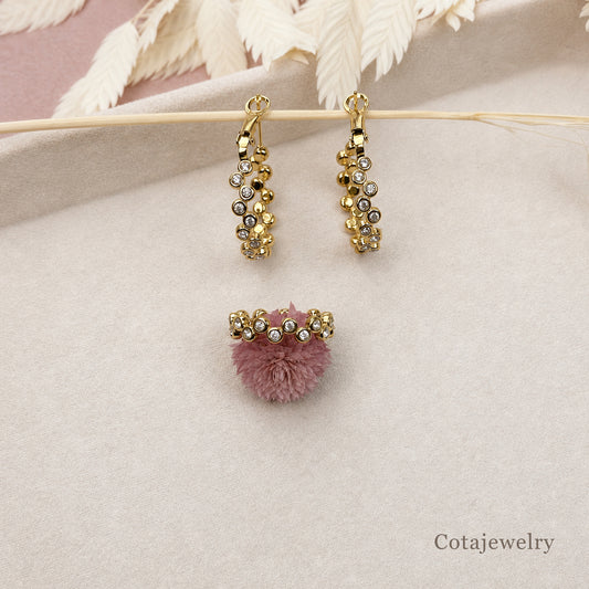 COTA Petite Pavé Dot Ring and Earrings Set | COTA30126 COTA50127 COTA30128 COTA50129 - COTA30126_COTA50127_shared_main.jpg