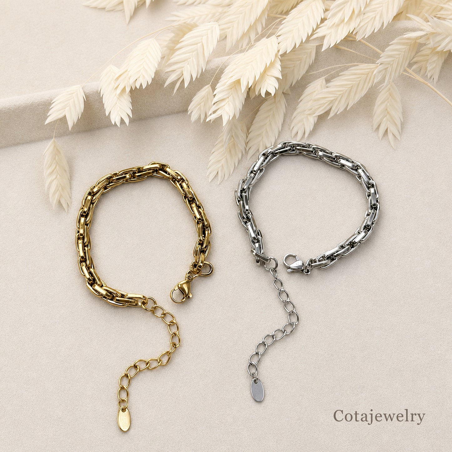 COTA Sculpted Curb Chain Bracelet | COTA30143 COTA30144 - COTA30143_COTA30144_shared_main.jpg