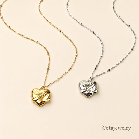 COTA Sculpted Heart Embrace Pendant Necklace | COTA30150 COTA30151 - COTA30150_COTA30151_shared_main.jpg