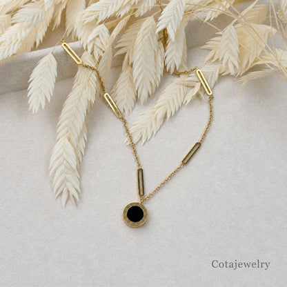 COTA Monochrome Shell Medallion Necklace | COTA30159 - COTA30159_main.jpg