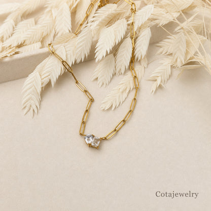 COTA Geometric Teardrop CZ Pendant Necklace | COTA30160 - COTA30160_main.jpg